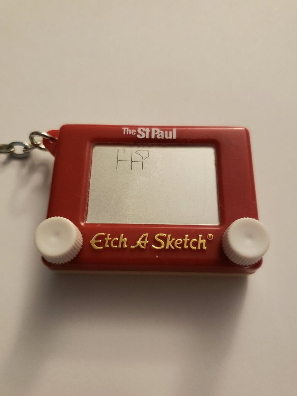 Vintage Etch-a-Sketch Mini Toy Keychain 90s Promotional Basic Fun 1994